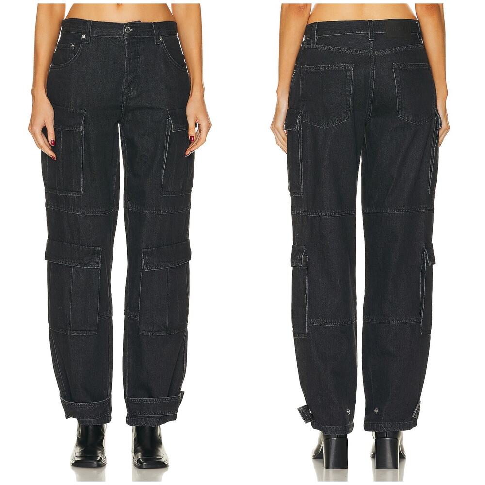 GRLFRND The Lex Cargo Jean South Point Washed Black - 241